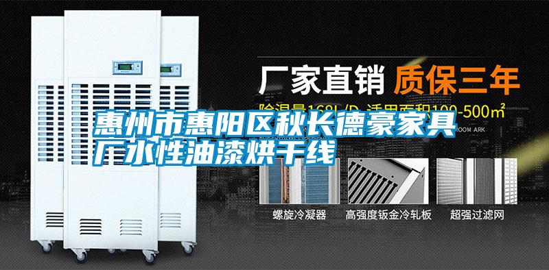 惠州市惠阳区秋长德豪家具厂水性油漆烘干线