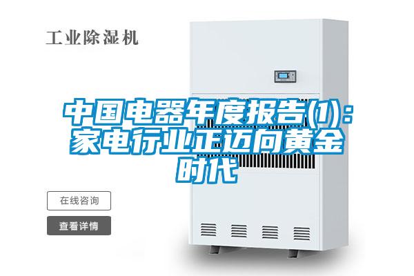 中国电器年度报告(1)：家电行业正迈向黄金时代