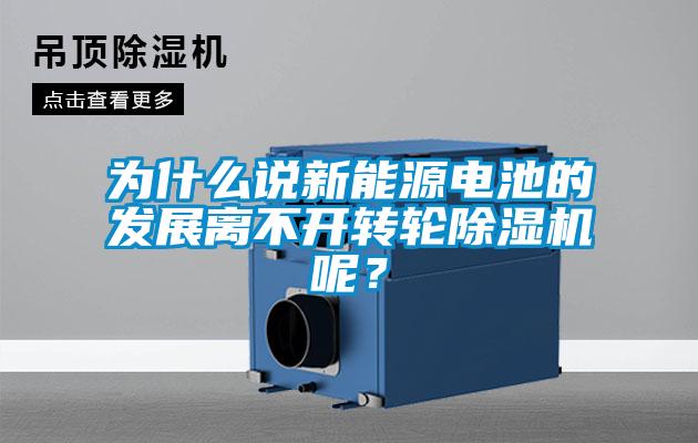 为什么说新能源电池的发展离不开转轮草莓视频黄色在线观看机呢？