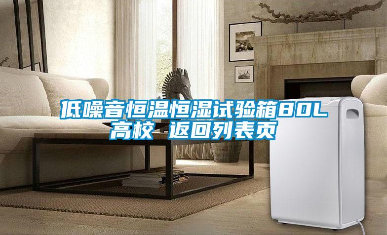 低噪音恒温恒湿试验箱80L高校 返回列表页