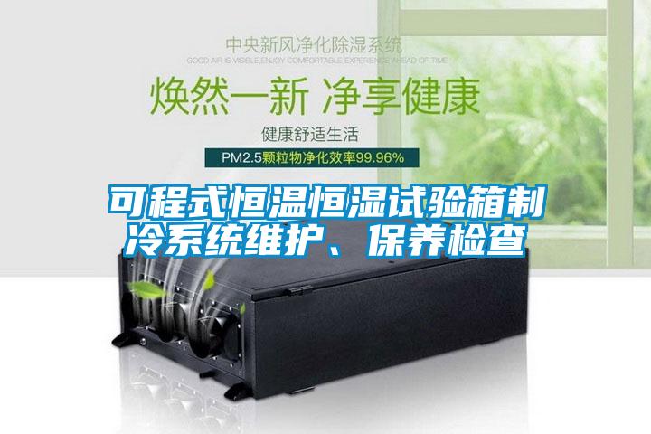 可程式恒温恒湿试验箱制冷系统维护、保养检查