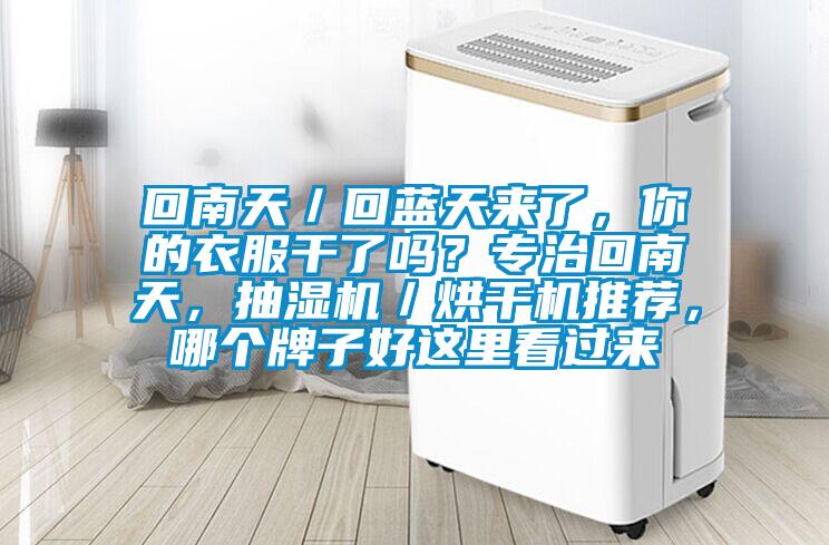回南天／回蓝天来了，你的衣服干了吗？专治回南天，抽湿机／烘干机推荐，哪个牌子好这里看过来