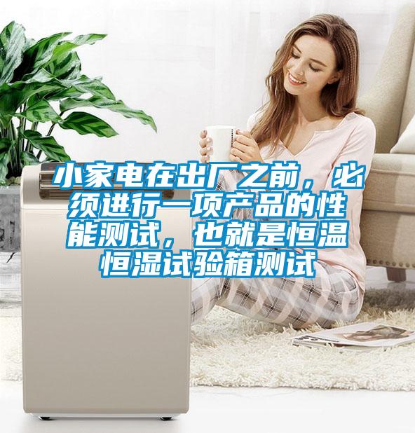 小家电在出厂之前，必须进行一项产品的性能测试，也就是恒温恒湿试验箱测试