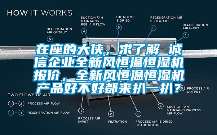在座的大侠，求了解 诚信企业全新风恒温恒湿机报价，全新风恒温恒湿机产品好不好都来扒一扒？