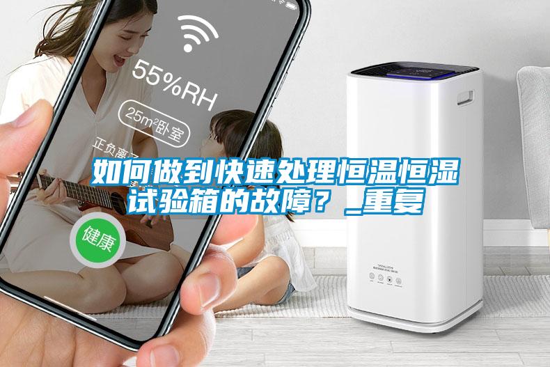 如何做到快速处理恒温恒湿试验箱的故障？_重复