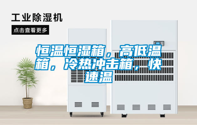 恒温恒湿箱，高低温箱，冷热冲击箱，快速温