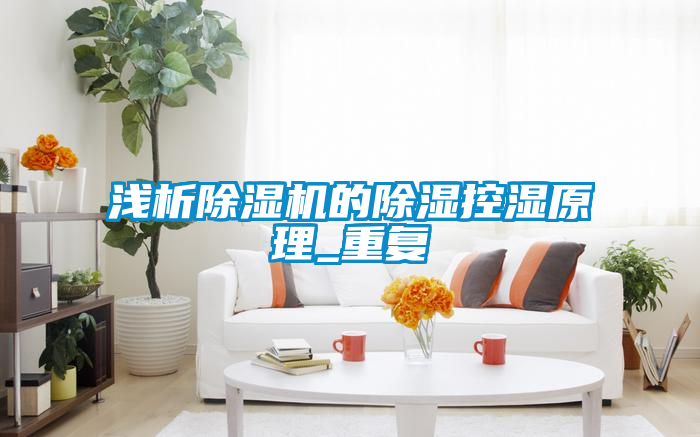 浅析草莓视频黄色在线观看机的草莓视频黄色在线观看控湿原理_重复