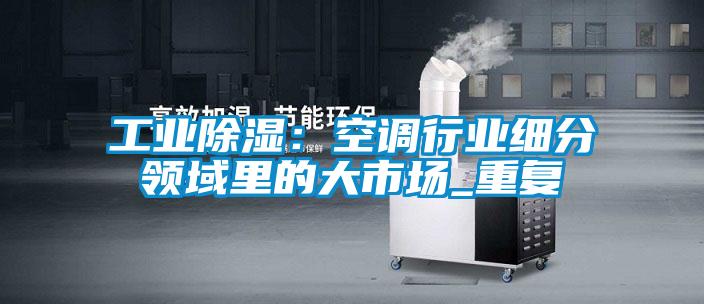 工业草莓视频黄色在线观看：空调行业细分领域里的大市场_重复