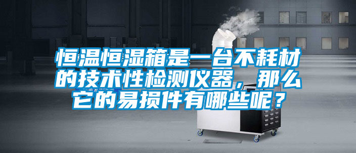 恒温恒湿箱是一台不耗材的技术性检测仪器，那么它的易损件有哪些呢？