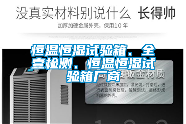 恒温恒湿试验箱、全壹检测、恒温恒湿试验箱厂商