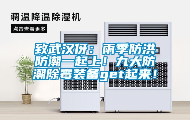 致武汉伢：雨季防洪防潮一起上！九大防潮除霉装备get起来！