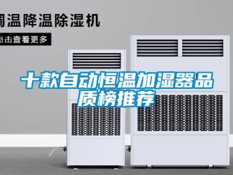 知识百科十款自动恒温加湿器品质榜推荐