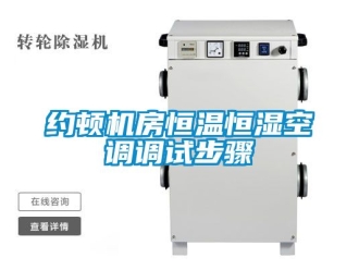 知识百科约顿机房恒温恒湿空调调试步骤