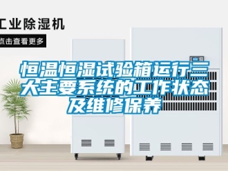 知识百科恒温恒湿试验箱运行三大主要系统的工作状态及维修保养